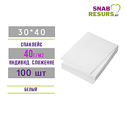 Салфетка 30*40,40г/м2, 100шт, в индив. сложении