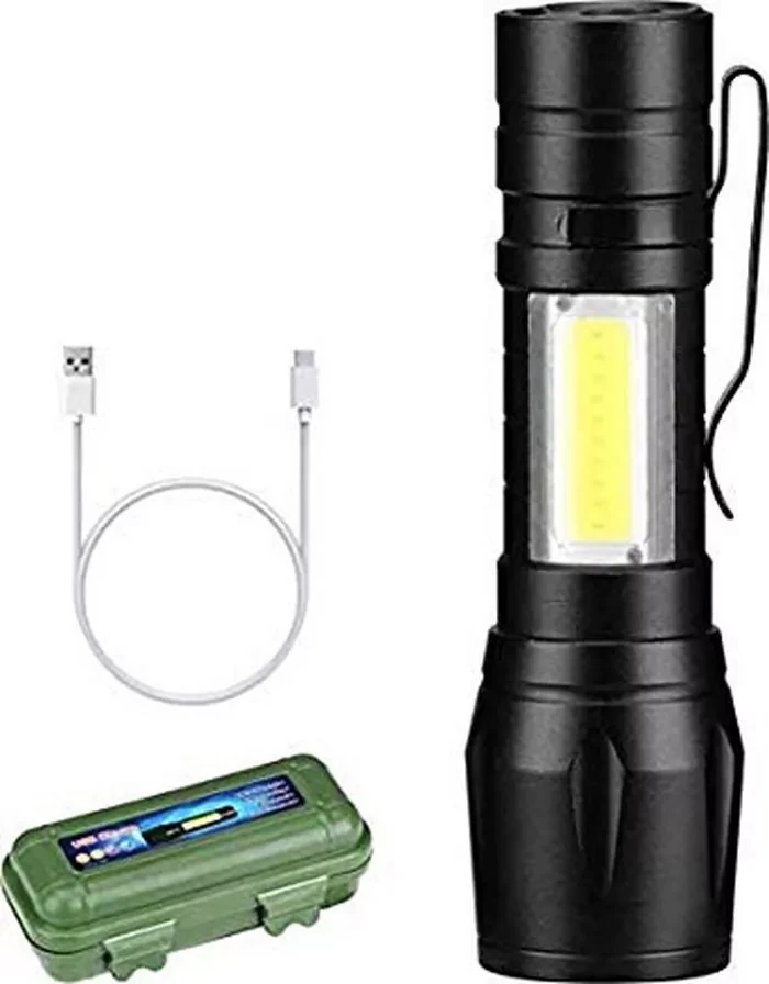 Тактический фонарь с зарядкой от USB Ultra Bright в футляре - фото 1 - id-p133000956