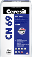 Ceresit/СN 69/ Растворная смесь сухая для самонивелирующихся стяжек, цементная 25кг