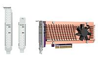 Плата расширения QNAP QM2-2P-384A 2 x M.2 22110 or 2280 PCIe (Gen3 x 4) NVMe SSD slots. Low-profile flat and