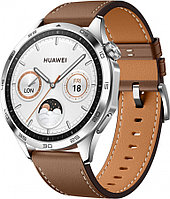 Смарт-часы Huawei Watch GT 4 Phoinix-B19L 46мм 1.43" AMOLED корп.серебристый рем.коричневый