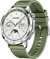 Смарт-часы Huawei Watch GT 4 Phoinix-B19W 46мм 1.43" AMOLED корп.серебристый рем.зеленый разм.брасл.:140-210мм
