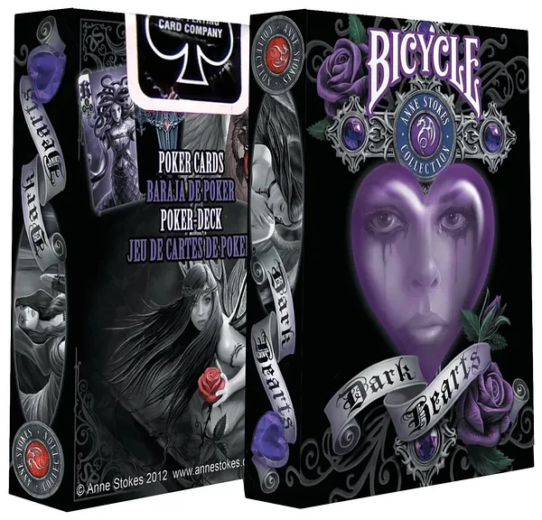 Bicycle dark hearts deck hotsell