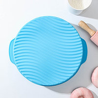 Форма силиконовая для выпечки с ручками Доляна «Круг», 27×24×6 см, внутренний диаметр 22 см, цвет МИ