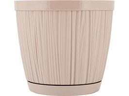 Горшок для цветов с прикорневым поливом, 1,8 л., Barcelona, молочный шоколад, InGreen