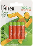 Аккумулятор Mirex AAA, 1.2V, 1000 mAh (4 шт. в упаковке)
