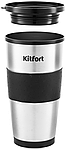 Кофеварка Kitfort KT-729 черная с серебристым