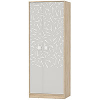 Шкаф для одежды «Микки», 800×585×2105 мм, цвет дуб ривьера / серый
