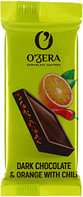 Шоколад O'Zera 24 г, Dark&Orange, темный с апельсиновыми криспами и перцем чили