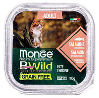 Паштет для кошек Monge Cat BWild Grain Free Codfish (лосось, овощи) 100 гр