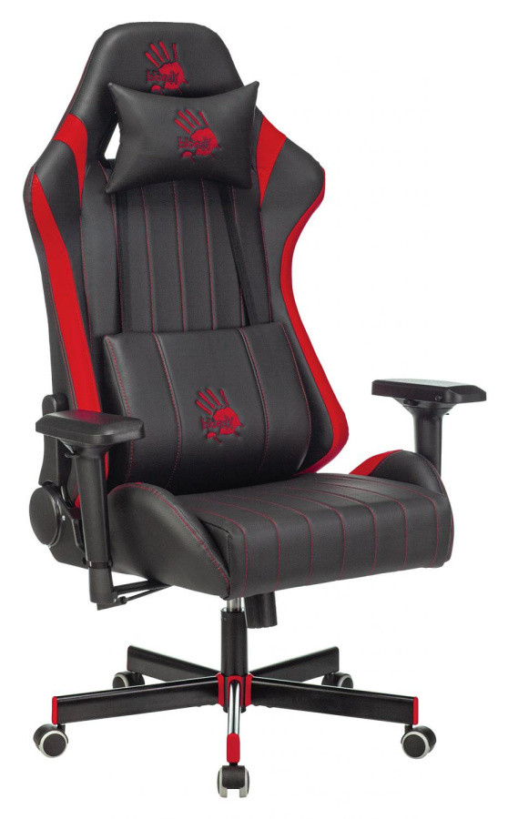 Кресло игровое A4Tech Bloody GC-990 (черный/красный искусственная кожа крестовина пластиковая) - фото 1 - id-p225461368