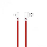 Кабель USB Lightning для Apple Hoco X19 1.2.метра 2.4A красно-белый