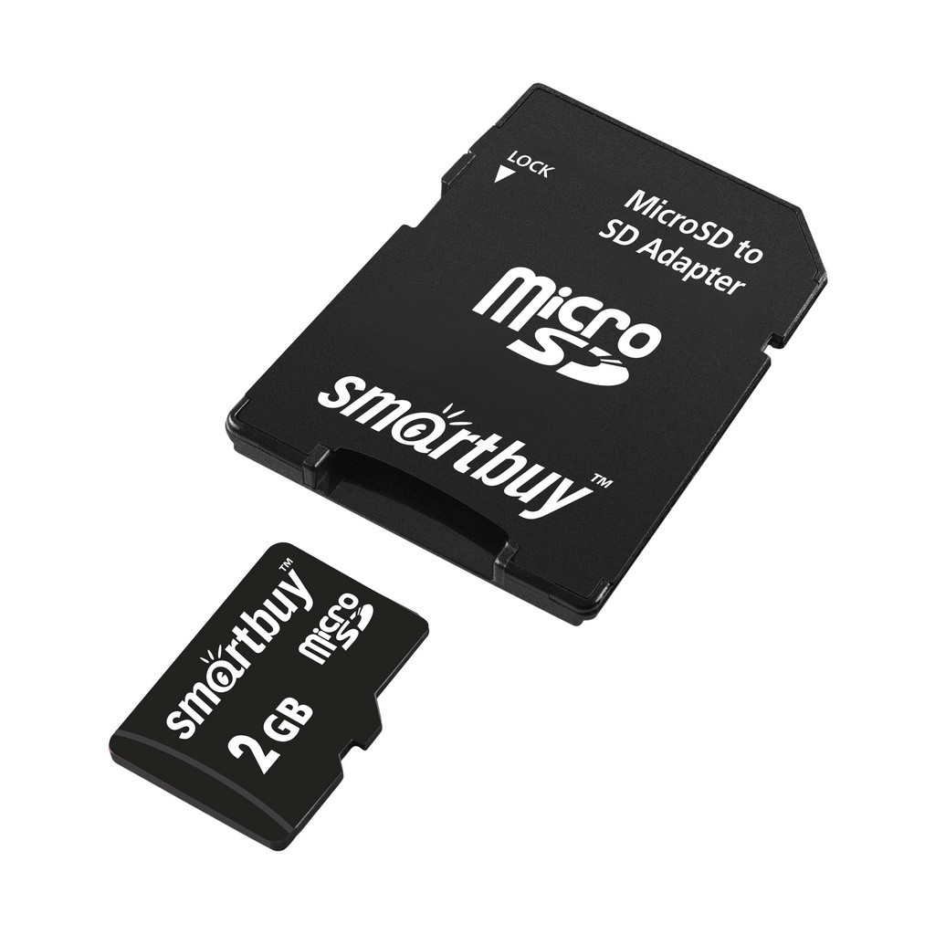 Карта памяти MicroSD 2GB - SmartBuy, класс 4, скорость: 18/8 Mb/s + адаптер - фото 2 - id-p3257335