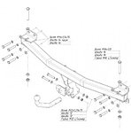 ТСУ  прицепное устройство для а/м на а/м AUDI Q7 4x4 2006-2012 (без электрики) VOLKSWAGEN TOUAREG  VAG, фото 3