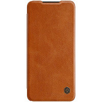 Кожаный чехол Nillkin Qin Leather Case Коричневый для Xiaomi Poco F3