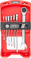 Ключи трещоточные набор 7 предметов DISEN DSD1510
