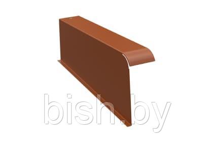 Металлочерепица Braas Боковая облегчённая левая (коричневый)
