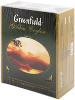 Чай Greenfield пакетированный 200 г, 100 пакетиков, Golden Ceylon, черный чай