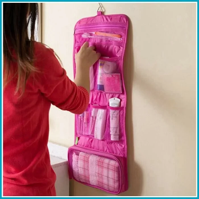 Дорожная сумка для гигиенических принадлежностей Travel Storage Bag (органайзер) Розовый - фото 2 - id-p160737694