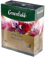 Чай Greenfield пакетированный 150 г, 100 пакетиков, Spring Melody, чай чёрный с ароматом фруктов и душистых