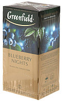 Чай Greenfield пакетированный 50 г, 25 пакетиков, Blueberry Nights, чай черный с ароматом черники и сливок