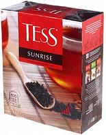 Чай Tess 180 г, 100 пакетиков, Sunrise, чай черный