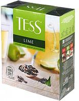 Чай Tess 150 г, 100 пакетиков, Lime, чай зеленый с цедрой цитрусовых