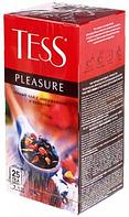 Чай Tess 37,5 г, 25 пакетиков, Pleasure, чай черный с шиповником и яблоком