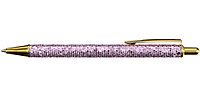 Ручка подарочная шариковая автоматическая Meshu Pink Shimmer корпус фиолетовый с золотистым, стержень синий