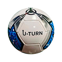 Мяч футбольный, белый с синим, PVC, №5, арт. МБ-2418