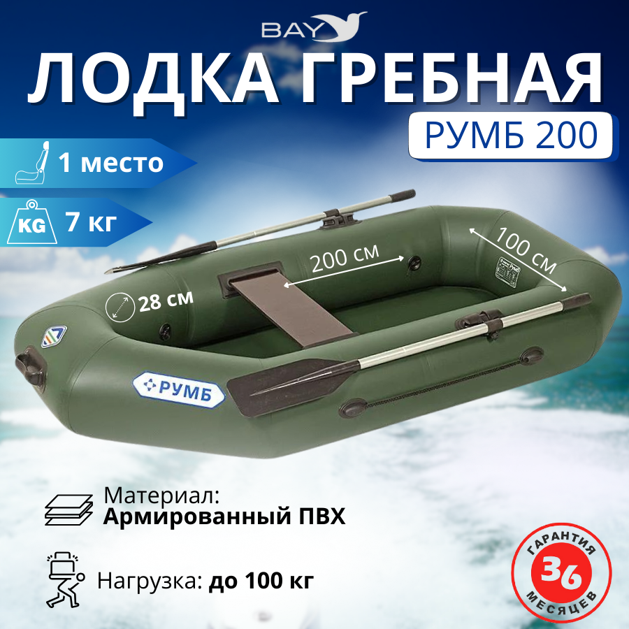 Лодка гребная Румб 200 - фото 1 - id-p153968869