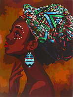 Картина по номерам на холсте «Три совы» 40*50 см, «Африканская красавица»
