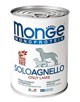 Паштет для собак Monge Dog Monoprotein Adult Lamb (ягненок) 400 гр