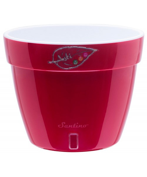 Вазон Асти 2,5л красный-белый