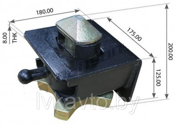Замок контейнера 175х180х125х200mm SG8786/JOST Ø52