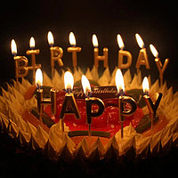 Свечи для торта "С днём рождения"