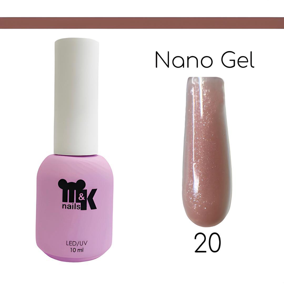 M&K Гель NANO жидкий гель с кистью для укрепления #20 15мл