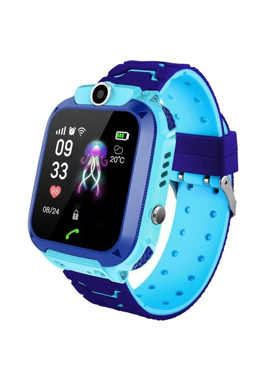 Умные детские часы с Wi-Fi и GPS Q12 (Синий-голубой) - фото 1 - id-p172822377