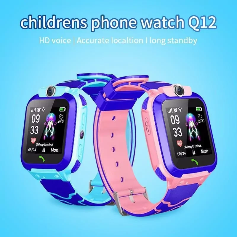 Умные детские часы с Wi-Fi и GPS Q12 (Синий-голубой) - фото 6 - id-p172822377