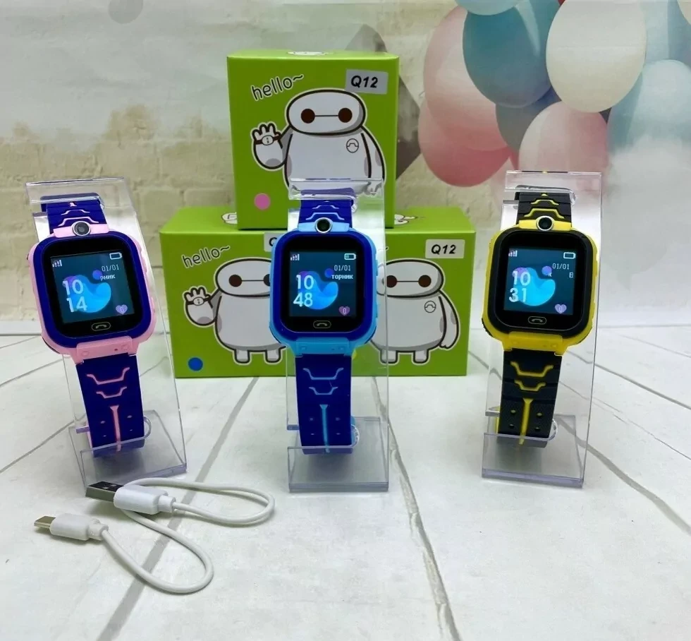 Умные детские часы с Wi-Fi и GPS Q12 (Синий-голубой) - фото 7 - id-p172822377