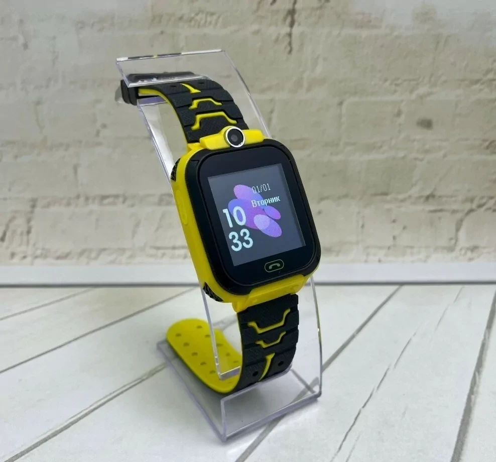 Умные детские часы с Wi-Fi и GPS Q12 (Чёрный-жёлтый) - фото 1 - id-p172822378