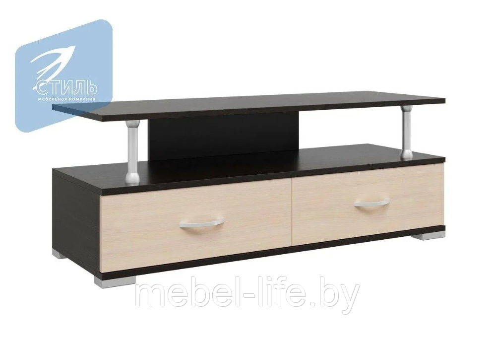 Тумба TV-5А - Венге/Дуб молочный (МК Стиль)