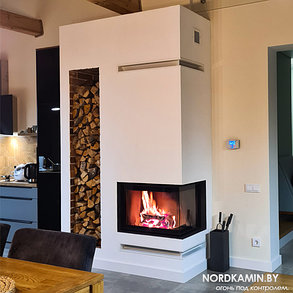 Тепловоздушный угловой камин