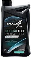 Моторное масло WOLF OfficialTech 0W30 MS-BHDI / 65615/1