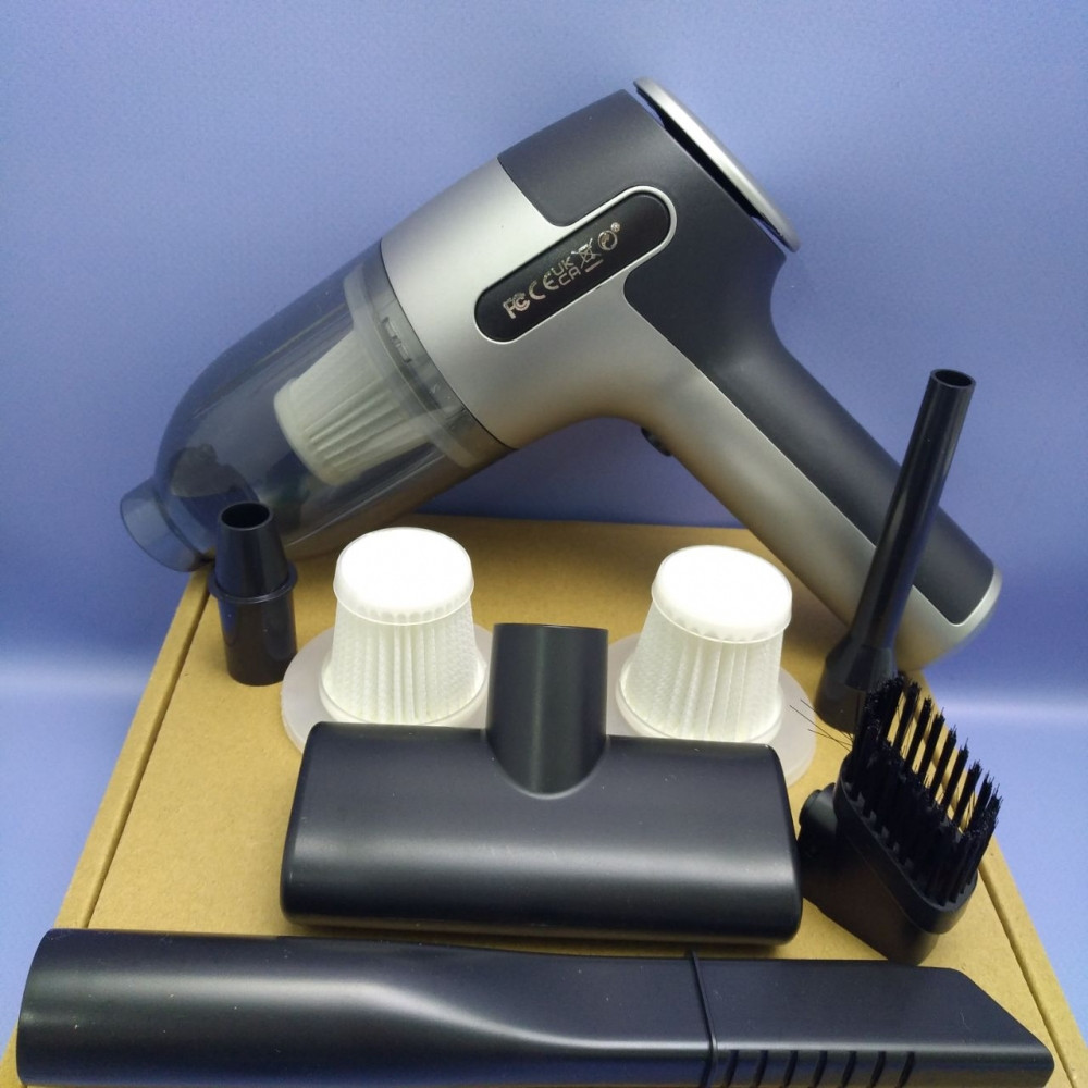 Беспроводной пылесос для автомобиля Handy Vacuum Cleaner A6, мощность 120 W (5 насадок, 2000 мАч) - фото 9 - id-p217593222