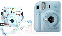 Фотоаппарат с мгновенной печатью Fujifilm Instax Mini 12 голубой + чехол Sundays с ремнем голубой