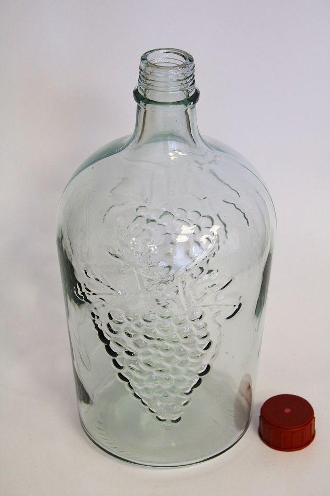 Стеклянная бутылка 3 л. (3000 мл.) винная (38) с крышкой - фото 2 - id-p211787669