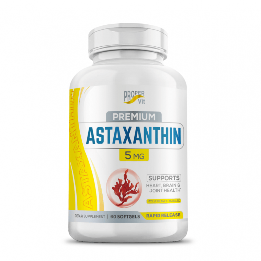 Комплекс Astaxanthin Premium 5мг Proper Vit, 60 гелькапс. - фото 1 - id-p222636795