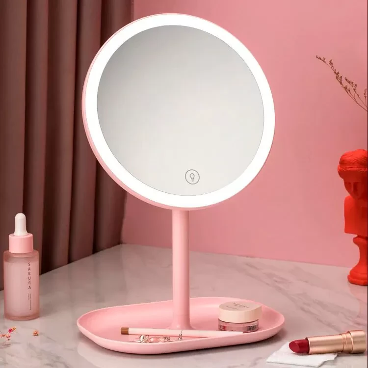 Зеркало Jordan & Judy LED Makeup Mirror с подсветкой Розовое - фото 2 - id-p226738260