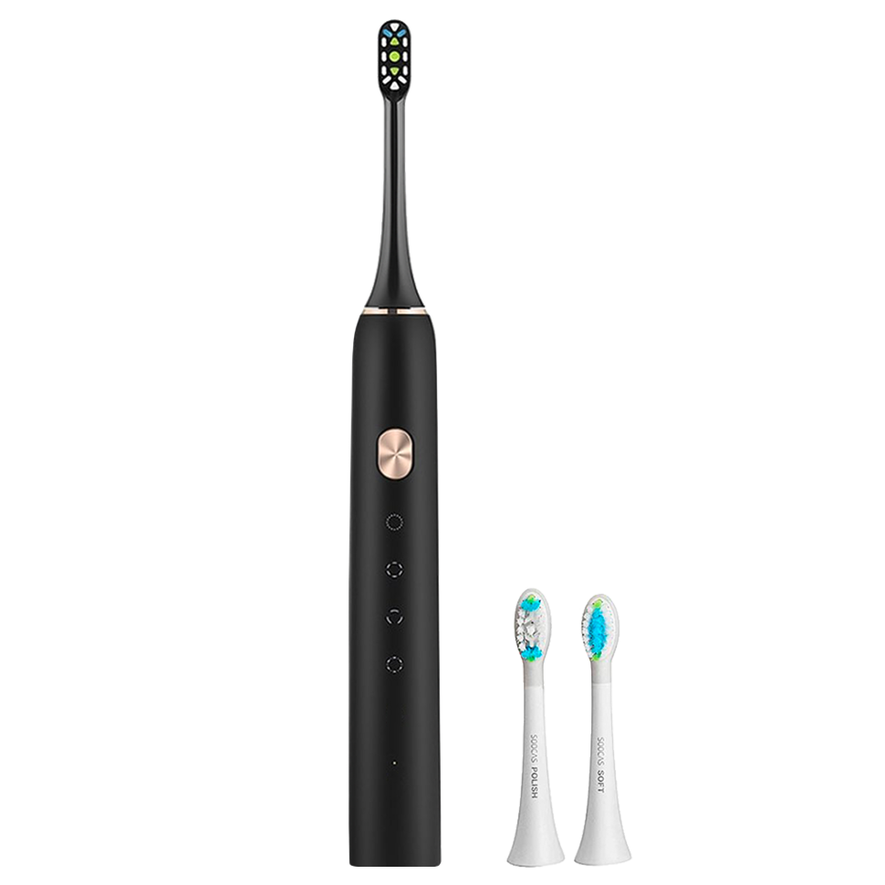 Электрическая зубная щетка Soocas Weeks X3U (в комплекте 2 доп. насадки) Чёрная - фото 1 - id-p226738596